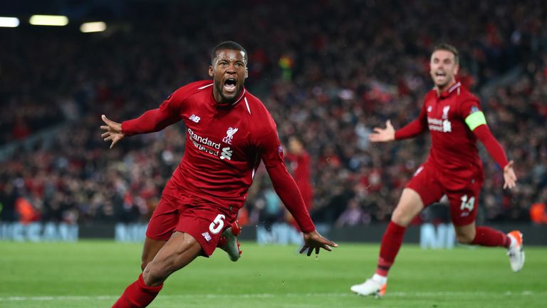 Georginio Wijnaldum scored a double against Barcelona to help Liverpool reach this year's final