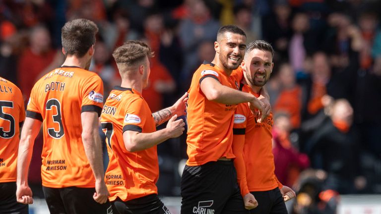 Nicky Clark scored for Dundee United three minutes after Mullen's 23rd-minute strike