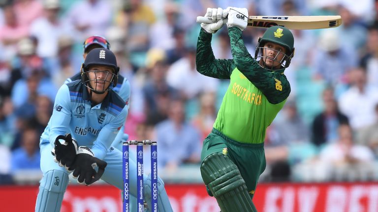 Quinton de Kock struck a half century against England in South Africa's opening game but has struggled since