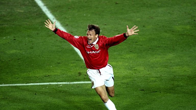 Sheringham was key in Manchester United's comeback in Barcelona
