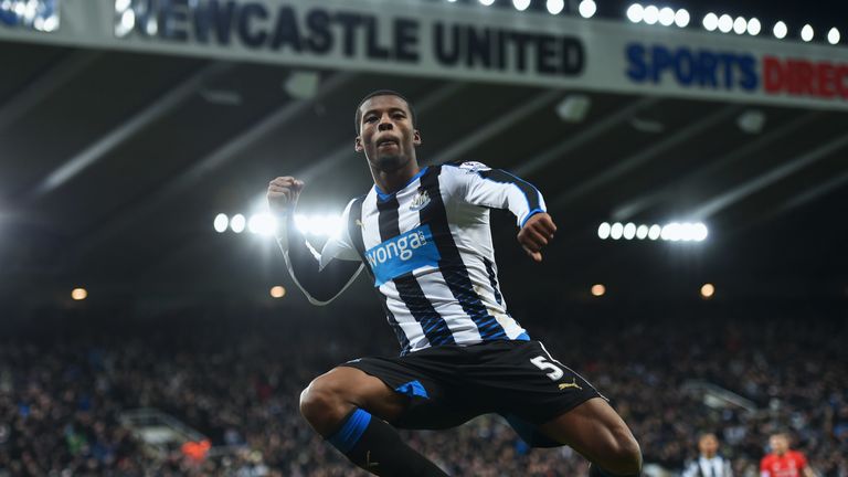 Wijnaldum scored in Newcastle's victory over Liverpool at St James' Park in December 2015