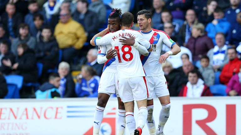 Wilfried Zaha scored the first goal on Saturday "itemprop =" image