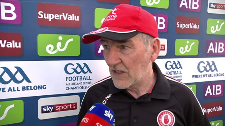 Mickey Harte feels his side are working well on getting a balance of being solid at the back whilst still being a threat up front