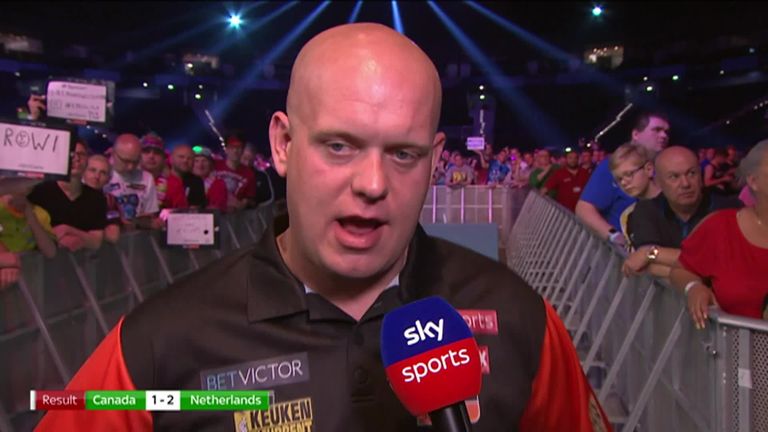 Van Gerwen admitted he went into the first match against Dawson Murschell with the wrong attitude and was grateful his partner Jermaine Wattimena stepped up