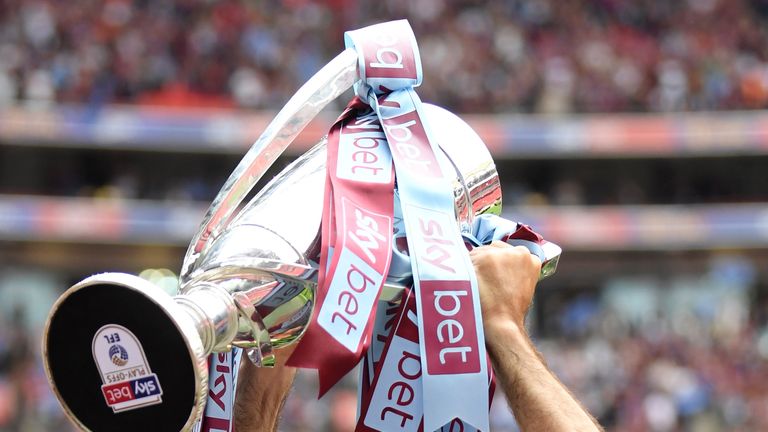 Mile Jedinak celebrates winning promotion to the Premier League with Aston Villa