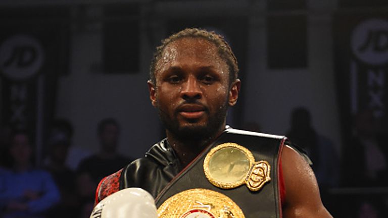 Richards with his WBA Continental belt