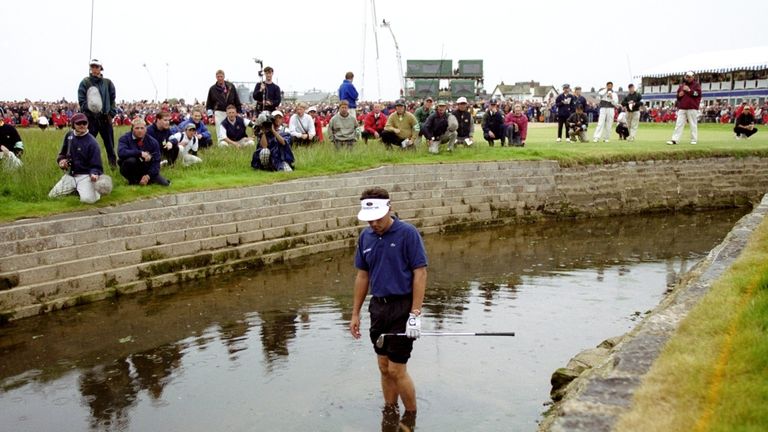 Jean van de Velde contemplated playing his shot from the Barry Burn before eventually deciding against it 