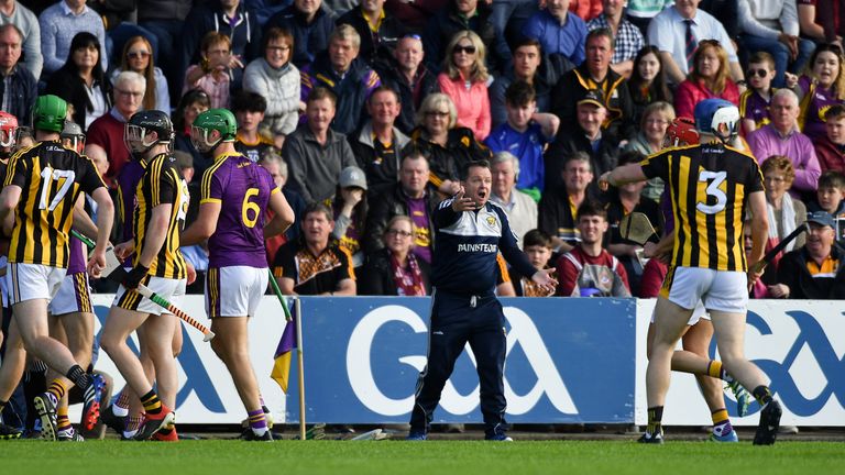 Davy Fitzgerald reacts during the game