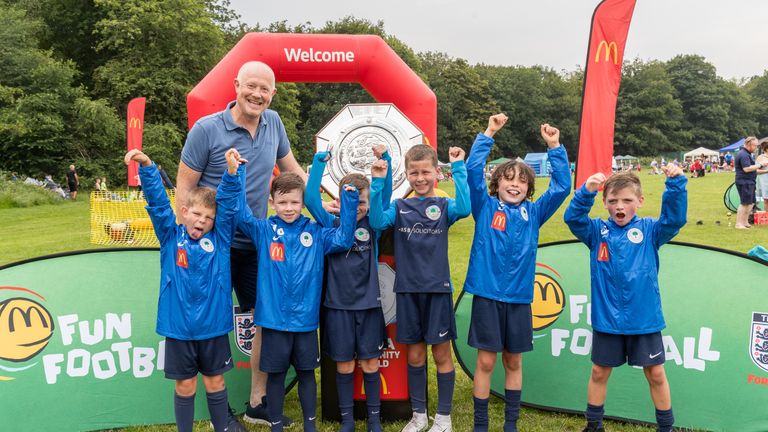 Wright at the McDonald's Fun Football Festival at Camp Hill Woolton