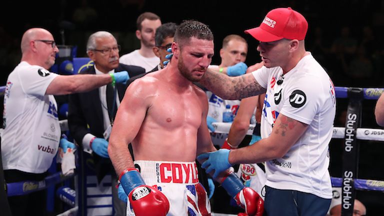 Coyle pulled out after eight rounds on American debut