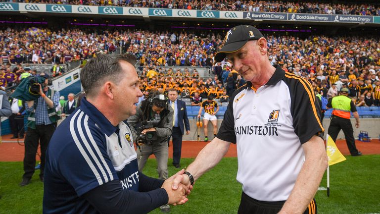 Fitzgerald shakes hands with opposite number Brian Cody