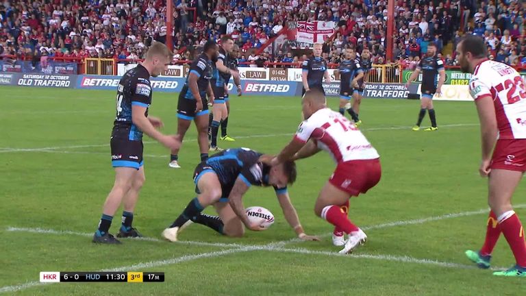 Watch highlights of Huddersfield's tense 18-12 win over Hull KR in Super League