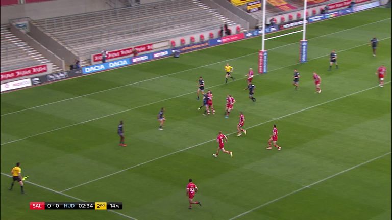 Watch highlights as Huddersfield won comprehensively at Salford in Thursday's Super League