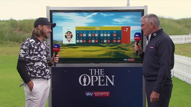 Tommy Fleetwood says he is extremely pleased to be in the position he is after his second round but admits day two was slightly tougher.