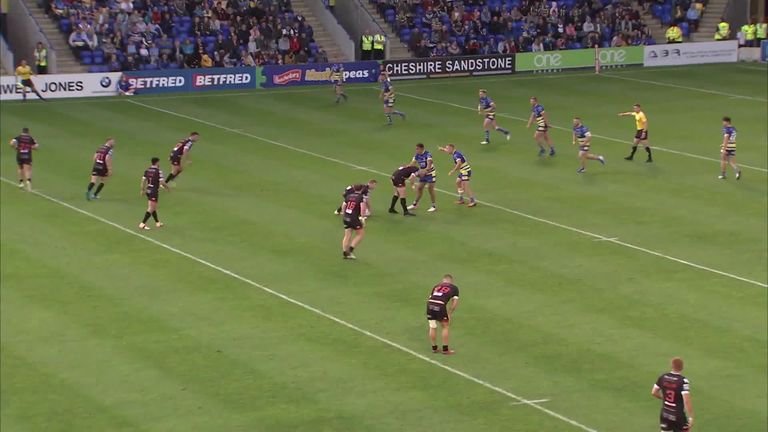 Highlights from the Super league match between Warrington Wolves and Salford Red Devils. 