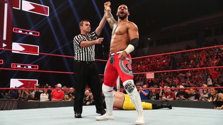 Ricochet made it through a five-man gauntlet match to earn the right to face AJ Styles at SummerSlam