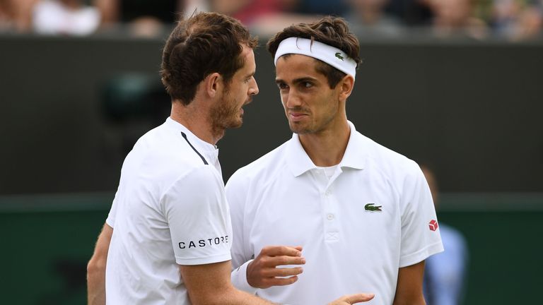 Herbert (R) played doubles with Andy Murray at Wimbledon in 2019