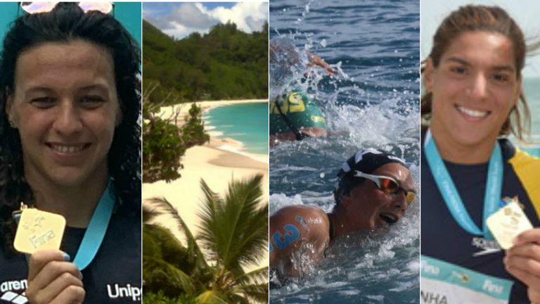 The world's best Open Water stars battled in the Seychelles as Arianna Bridi and Ana Marcela Cunha ruled the waves. Sportswomen witnessed this extraordinary event (copyright: Colin Hill)