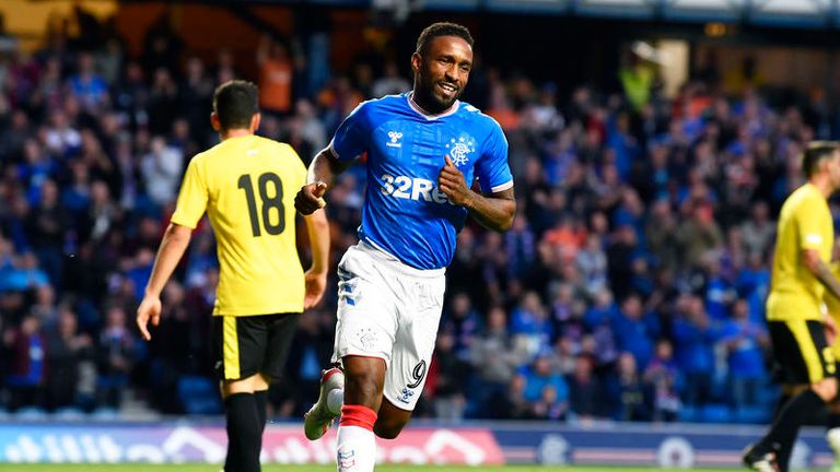 Jermain Defoe was at the double for Rangers against St Joseph's