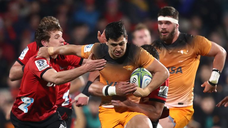 Matias Moroni attacks for the Jaguares