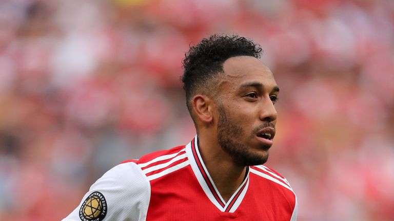 Pierre-Emerick Aubameyang played for Arsenal against Real Madrid in the International Champions Cup