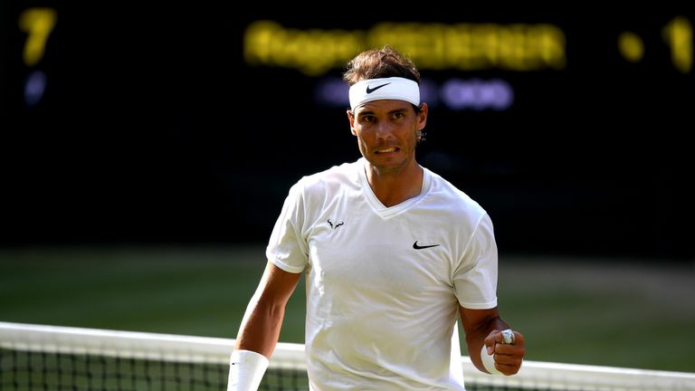 Nadal impressed as he won the second set for the loss of just one game