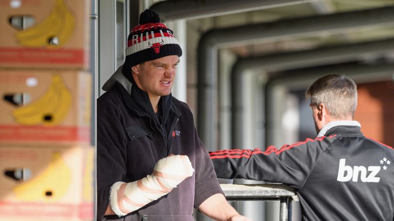 Scott Barrett broke his index finger and faces six weeks out