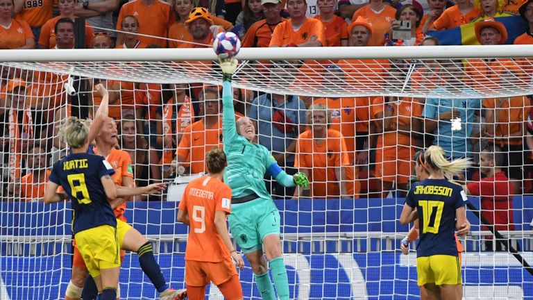Netherlands goalkeeper Seri van Veenendaal was superb for her country in the semi-final