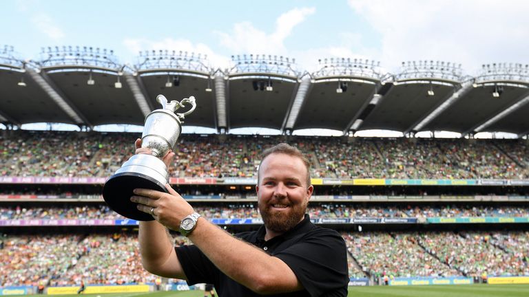 Open champion Shane Lowry received a warm reception at Croke Park as he paraded the Claret Jub prior to Kilkenny's All-Ireland hurling semi-final win over Limerick. 