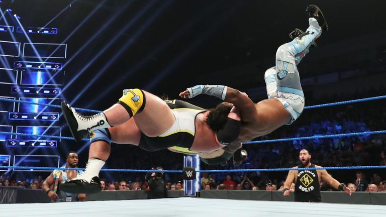 Otis hit Xavier Woods and Daniel Bryan with a unique piece of offense in their triple threat match on last night's SmackDown