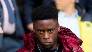 Image of Jonathan Afolabi watched Celtic's Scottish League Cup win over Dunfermline from the stands