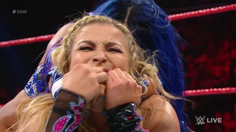 Sasha Banks capitalised on Natalya's injury to pick up a tap-out victory on last night's Raw