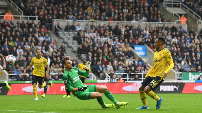 Arsenal edged out Newcastle 1-0 at St James' Park thanks to a Pierre-Emerick Aubameyang strike in the second half