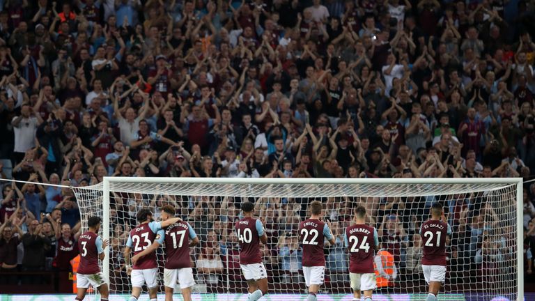 Aston Villa were buoyed by the backing of a partisan crowd at Villa Park