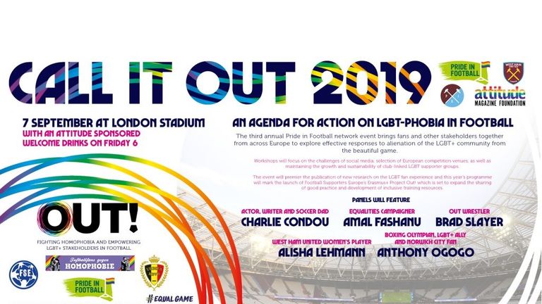 Ogogo will speak at Pride in Football's Call It Out 2019 event on Saturday