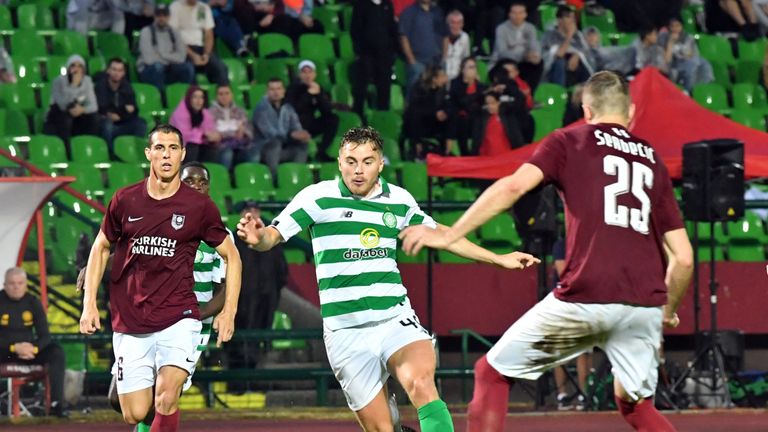 James Forrest was Celtic's goalscoring hero in Romania