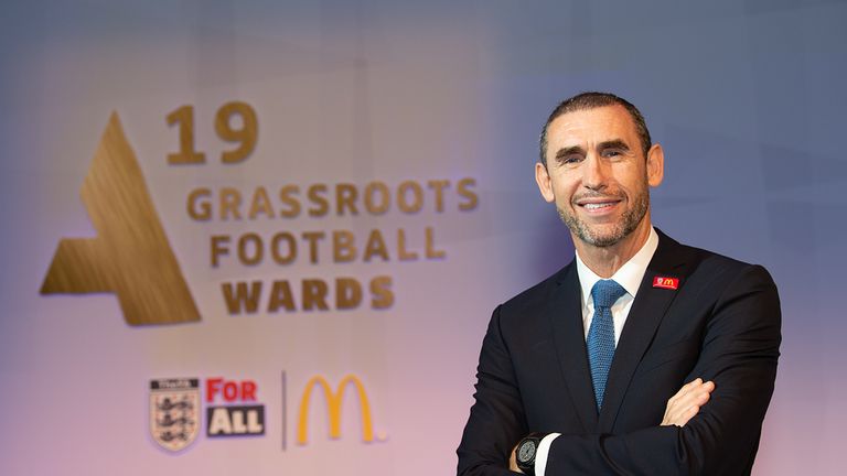 Keown pictured at the FA & McDonald's Grassroots Awards 2019