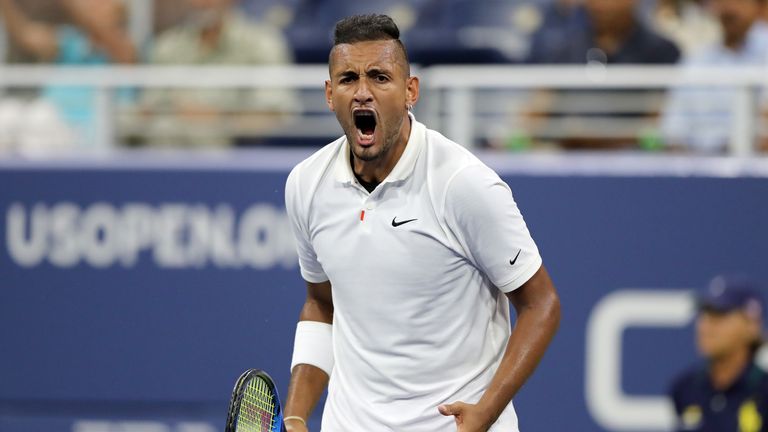 Nick Kyrgios cortejó más controversia en el US Open