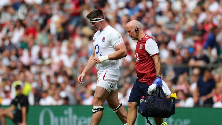 Tom Curry was withdrawn during the first half