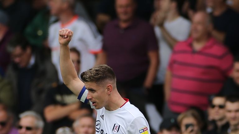 Fulham's Tom Cairney celebrates scoring his side's first goal of the game