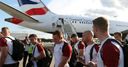 Typhoon causes travel chaos for England