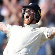 England's Ben Stokes celebrates after hitting the winning runs in the third Ashes Test at Headingley in 2019