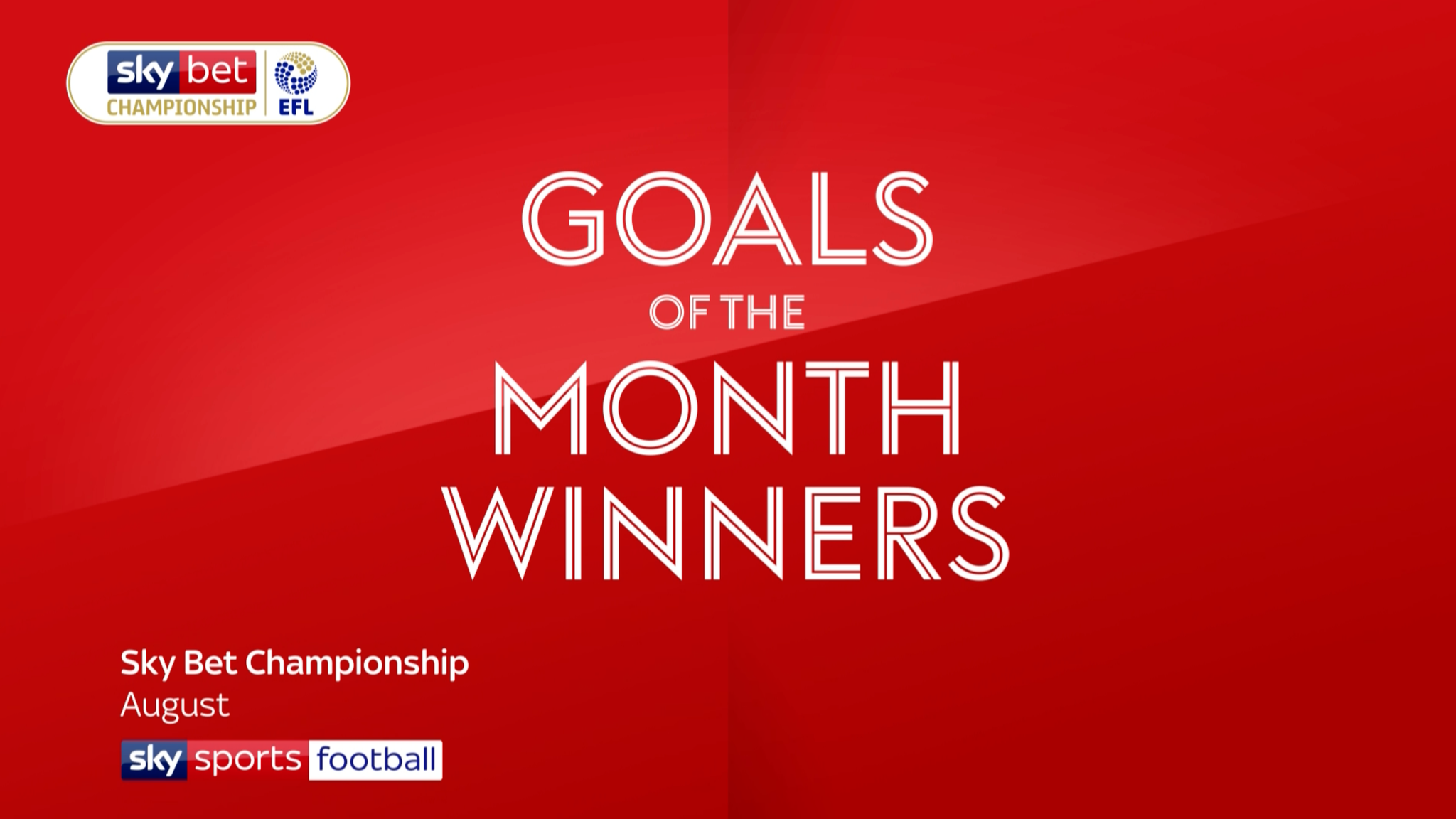 See the Sky Bet Goal of the Month August winners - The English