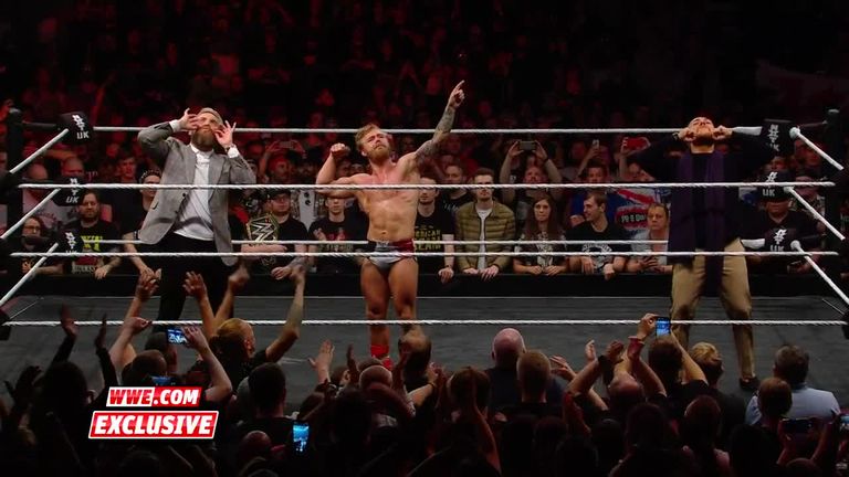 Tyler Bate soaked in the adulation of the WWE fans after failing to win the UK title from WALTER