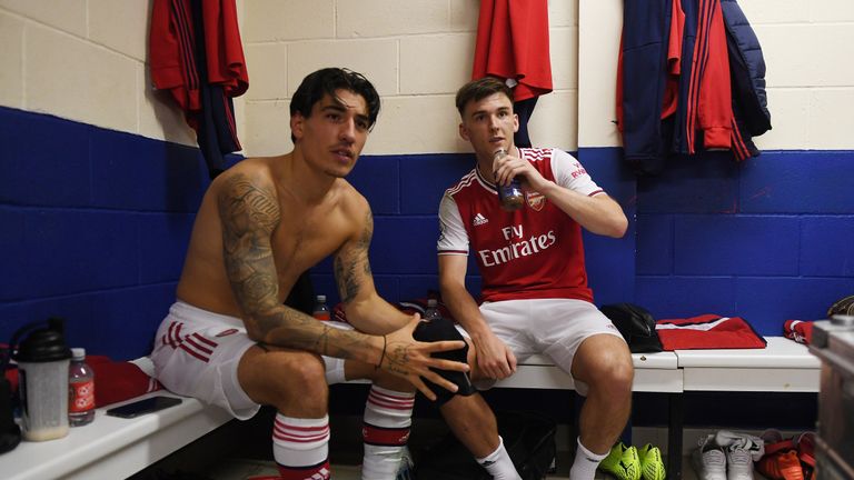 Héctor Bellerin y Kieran Tierney han intensificado sus recuperaciones de lesiones en las últimas dos semanas.