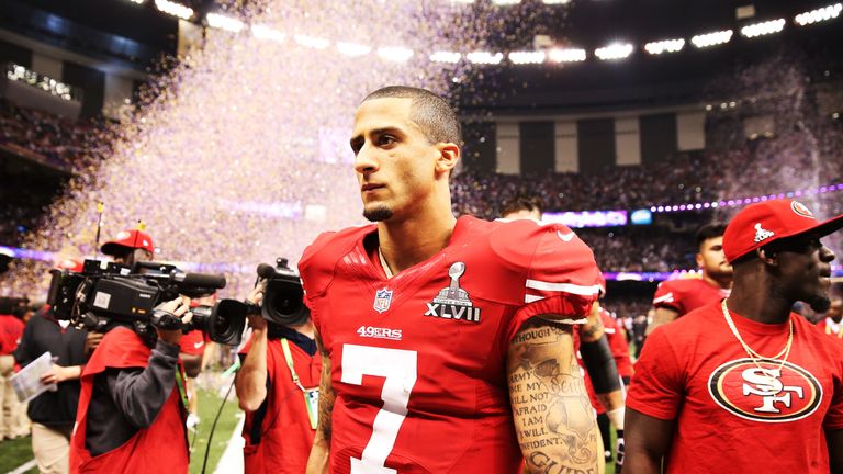 Kaepernick and the Niners fell just short 34-31 against the Ravens during Super Bowl XLVII