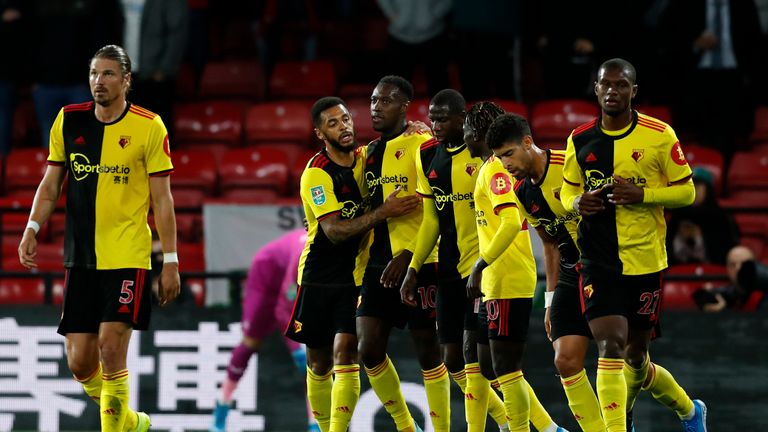 Danny Welbeck opened his Watford account against Swansea at Vicarage Road