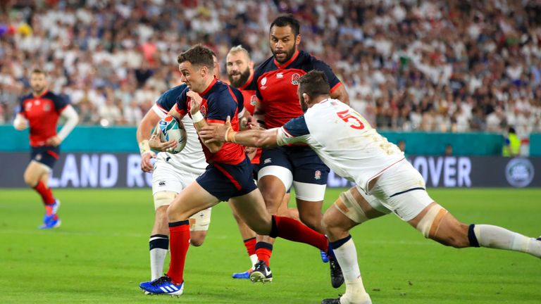 George Ford in action for England against USA