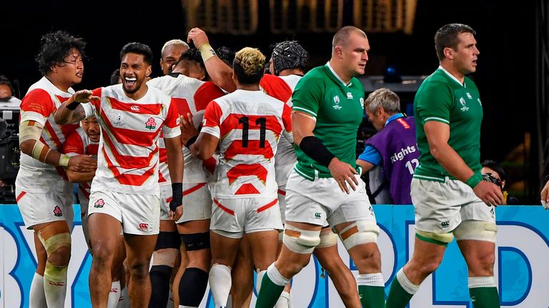 Japan registered a phenomenal Rugby World Cup success from behind against Ireland