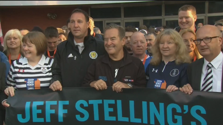 Jeff Stelling starts his journey with Malky Mackay among others